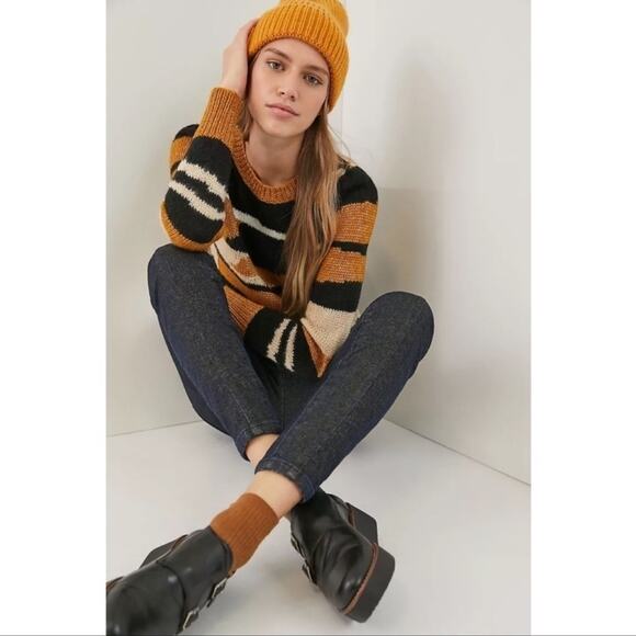 Anthropologie Pilcro High Rise Denim Legging Shimmer Shine Glitter Blue Jeans 25 - Picture 10 of 10